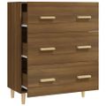 vidaXL Komoda hnedý dub 70x34x90 cm spracované drevo