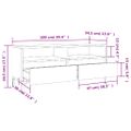 vidaXL TV skrinka dymový dub 100x34,5x44,5 cm kompozitné drevo