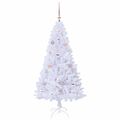 vidaXL Umelý vianočný stromček Biela 150 cm PVC a oceľ