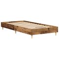 vidaXL Posteľný rám bez matraca staré drevo 100x200cm kompozitné drevo