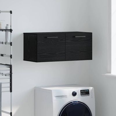vidaXL Nástenná skrinka Čierny dub 80 x 36.5 x 35 cm Kompozitné drevo