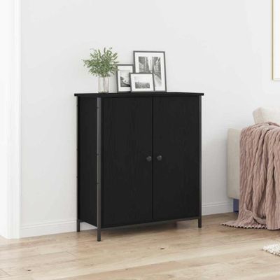 vidaXL Servírovacia skriňa Čierny dub 70 x 30 x 80 cm Kompozitné drevo