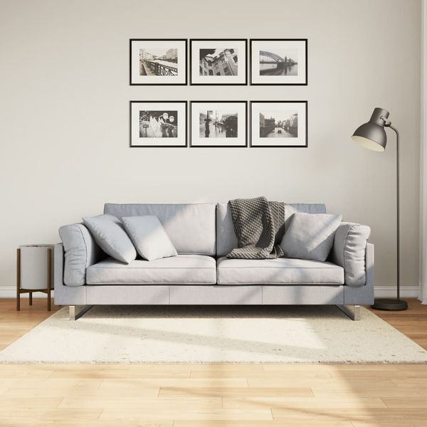 vidaXL Shaggy koberec PAMPLONA, vysoký vlas, moderný krémový 120x170cm