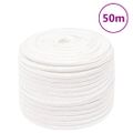 vidaXL Lodné lano biele 12 mm 50 m polypropylén
