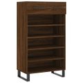 vidaXL Botník hnedý dub 60x35x105 cm kompozitné drevo