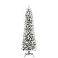 vidaXL Umelý vianočný stromček Biela 180 cm PVC, kov a plast