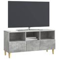 vidaXL TV skrinka Betónovo sivá 102 x 34,5 x 50 cm Kompozitné drevo
