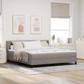 vidaXL Posteľ s pružinovým rámom Sivohnedá 200 x 180 cm látka