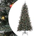 vidaXL Umelý vianočný stromček Zelená 240 cm PVC, plast a oceľ