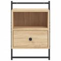 vidaXL Nočné skrinky nástenné 2 ks dub sonoma 40x30x61cm kompoz. drevo