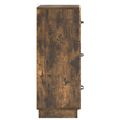 vidaXL Zásuvkový kabinet 33 x 34,5 x 87 cm Kompozitné drevo Dymový dub