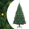 vidaXL Umelý vianočný stromček Zelená 240 cm PVC a Oceľ a Plast