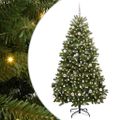 vidaXL Umelý Sklápací Vianočný Stromček Zelená 240 cm PVC a oceľ