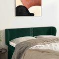 vidaXL Čelo postele so záhybmi tmavozelený 147x23x78/88 cm zamat