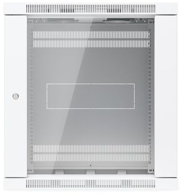 Ubiquiti UniFi 12U Rack Cabinet Wall 600 Glass - Nástenný rozvádzač, výška 12U, ventilátory, presklené dvere Skriňa do racku, 12U, nástenná montáž, presklené dvere, vstavané ventilátory, uzamykateľná, nosnosť 80 kg, biela