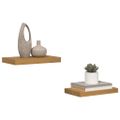 vidaXL Stenná polica Nástenná montáž 2 ks Béžová 40 x 23,5 x 3,8 cm