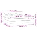 vidaXL Posteľný rám boxsping s matracom tmavozelený 200x200 cm zamat