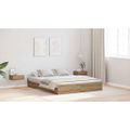 vidaXL Rám postele s úložným prostorem Remeselný dub 150 x 200 cm