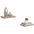 vidaXL Plávajúce nástenné police 2 ks, dubové 40x23,5x3,8 cm, MDF