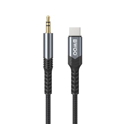BWOO AUX kábel 3.5mm - USB-C BO-AUX066 čierny