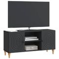 vidaXL TV skrinka Čierna 102 x 34,5 x 50 cm Kompozitné drevo