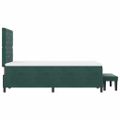 vidaXL Posteľ s pružinovým rámom Tmavozelená 200 x 120 cm Zamat