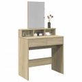 vidaXL Toaletný stolík so zrkadlom dub sonoma 80x41x144,5 cm