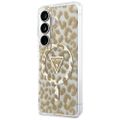 Obal Guess IML Leopard Print Triangle MagSafe pre Samsung Galaxy S26 hnedá