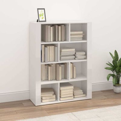 vidaXL Komoda lesklá biela 80x30x106 cm spracované drevo