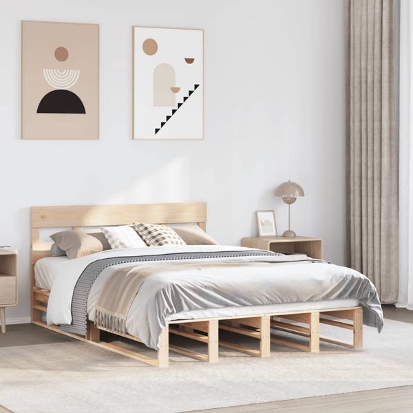 vidaXL Posteľ bez matraca 140x190 cm borovicový masív