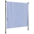 vidaXL Vonkajšia roleta modro-biela 200x270 cm látka a oceľ
