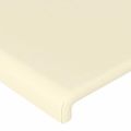 vidaXL Čelo postele so záhybmi krémové 103x16x118/128 cm umelá koža