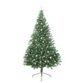 vidaXL Umelý predsvietený vianočný stromček Zelená 240 cm PVC