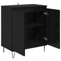 vidaXL Servírovacia skriňa Čierny dub 60 x 35 x 70 cm Kompozitné drevo