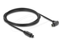 Delock - Digitálny audio kábel (optický) - TOSLINK s pinmi (male) pravouhlý do TOSLINK s pinmi (male) - 3 m - optické vlákno - čierna