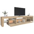 vidaXL TV skrinka s LED svetlami dub sonoma 215 x 36,5 x 40 cm