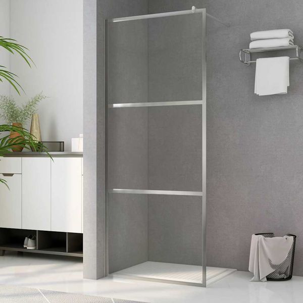 vidaXL Sprchová zástena z priehľadného ESG skla 100x195 cm