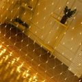 LED ZÁCLONA (120 LAMPIČIEK) 1,5M x1,5M TEPLÁ BIELA