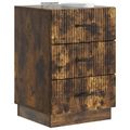 vidaXL Nočný stolík Dymový dub 43 x 41 x 63,5 cm Kompozitné drevo