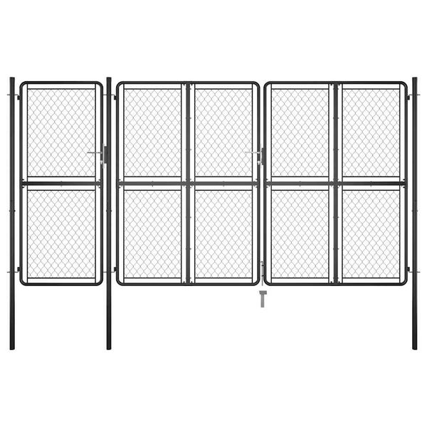vidaXL Záhradná brána z ocele 400x150 cm antracitová