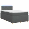 vidaXL Posteľ boxspring s matracom Tmavosivá 120 x 200 cm Látka