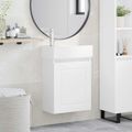 vidaXL Kúpeľňová skrinka s batériou Biela 45,5 x 22,5 x 84 cm