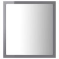 vidaXL Kúpeľňové zrkadlo s LED, lesklé sivé 40x8,5x37cm, akryl