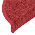 vidaXL Kobercové nášľapy na schody 15 ks červené 56x17x3 cm