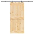vidaXL Posuvné dvere NARVIK Prírodná a čierna 95 x 210 cm (213,5 cm)