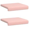 vidaXL Vankúš na lavičku 2 ks Sherpa látka Ružová Hĺbka 35 cm