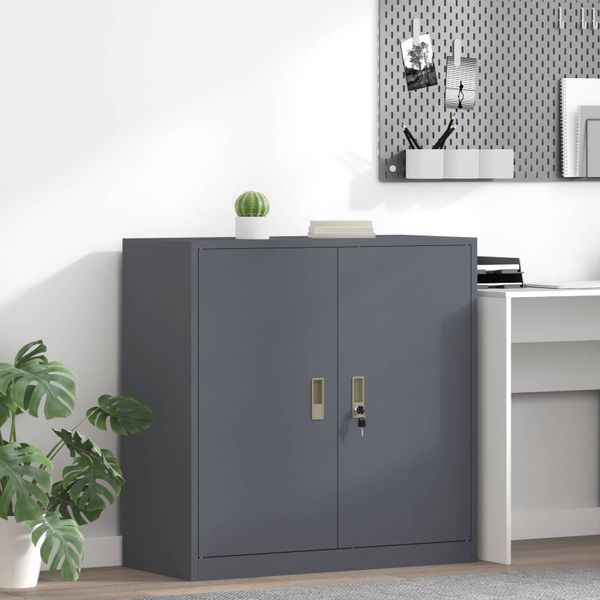 vidaXL Úložná skrinka Antracit 90 x 40 x 90 cm Oceľ