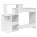 vidaXL Stôl Biela 120,5 x 44 x 88,5 cm Kompozitné drevo