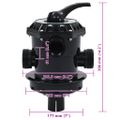 vidaXL Viacsmerový ventil pre pieskový filter ABS 1,5" 6-cestný