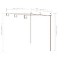 vidaXL Záhradná pergola, starožitná hnedá 3x3x2,5 m, železo